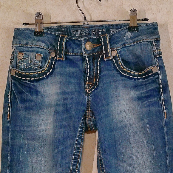 Miss Me Irene Boot Jeans Signature M Pockets Black Label Sz26/32 NWOT - Picture 3 of 10